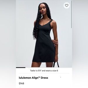 NWTLululemon Align Dress in black size 4